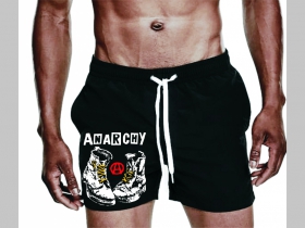 Anarchy - plavky s mot&iacute;vom - plavkov&eacute; p&aacute;nske kraťasy s pohodlnou gumou v p&aacute;se a &scaron;n&uacute;rkou na dotiahnutie vhodn&eacute; aj ako klasick&eacute; kraťasy na voľn&yacute; čas